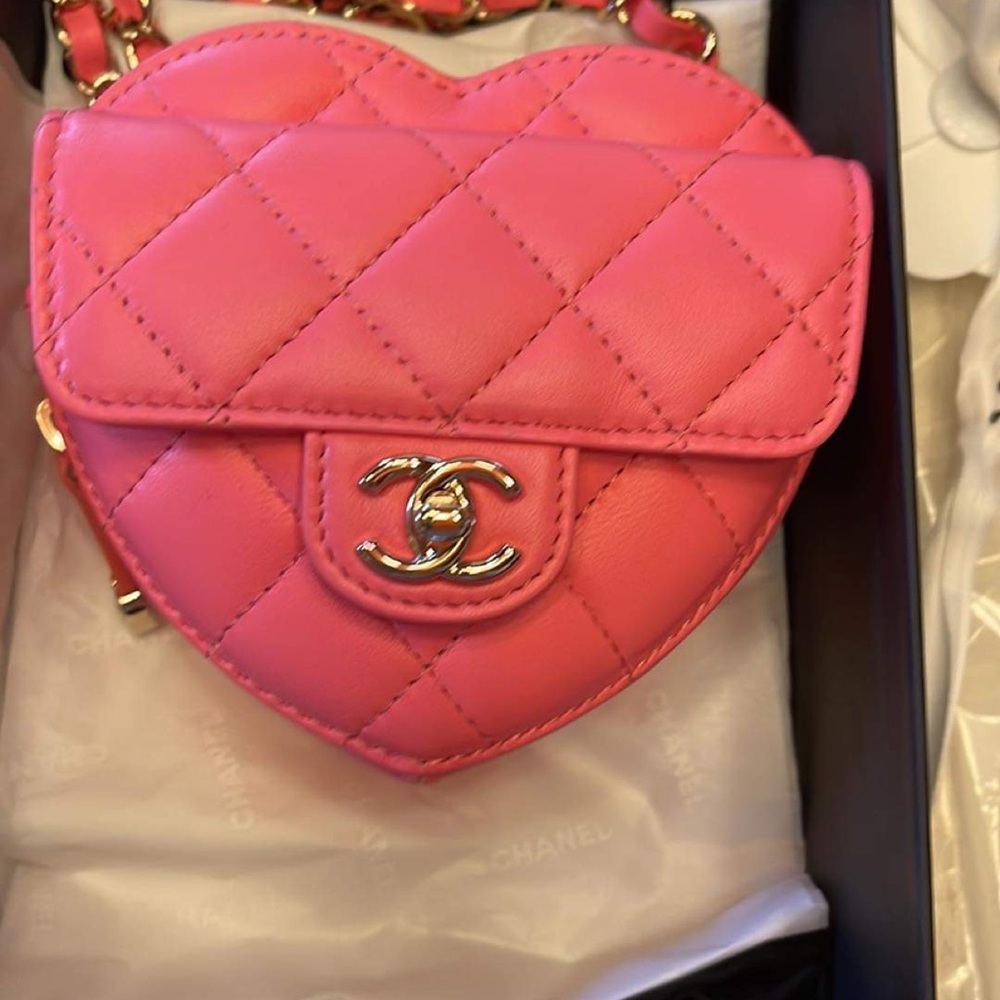 Authentic Chanel Pink Belt Handbag